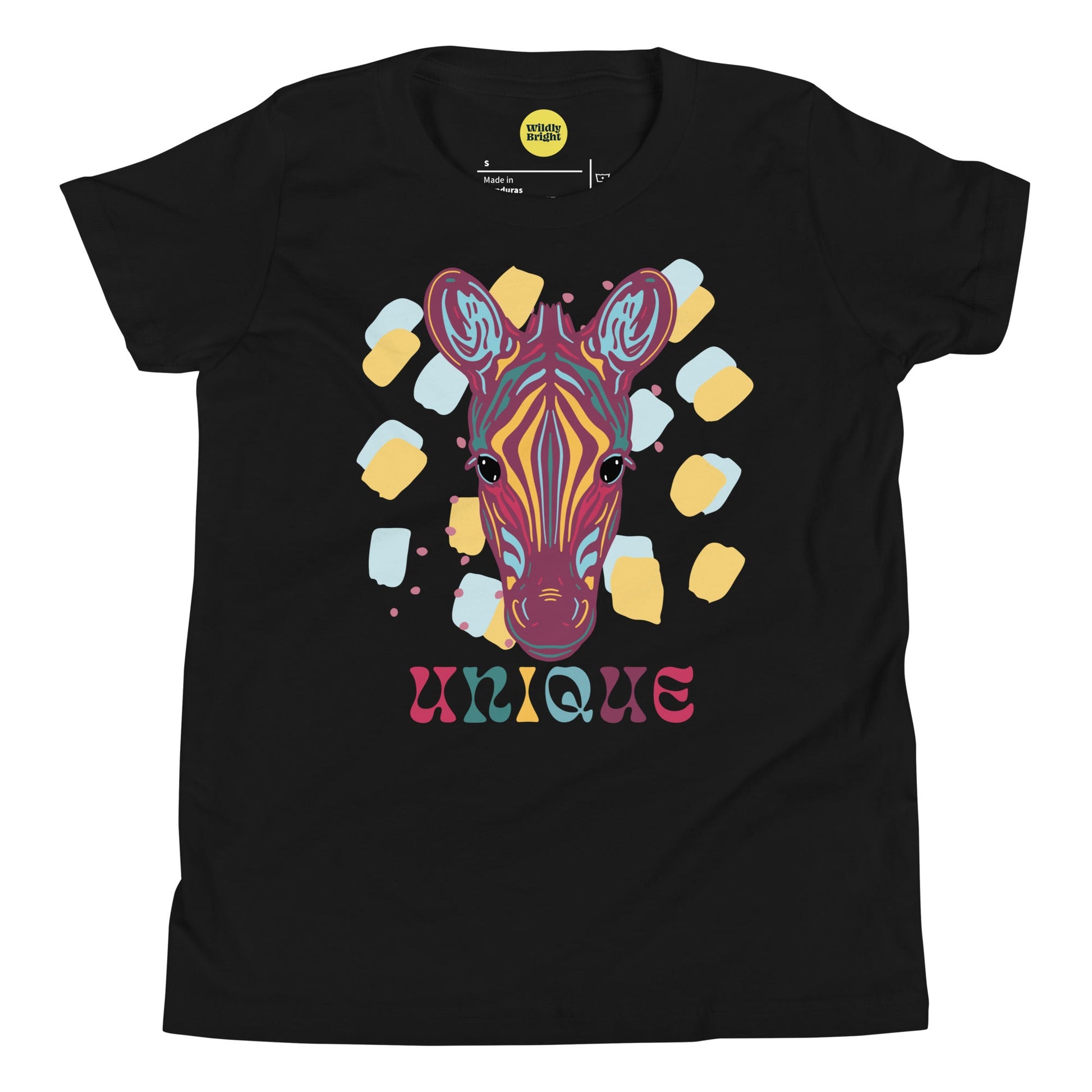 Unique Zebra Kids T-Shirt T-Shirt from Wildly Bright