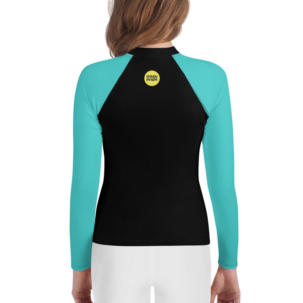 Wondrous Seahorse ๐ Big Kids Rash Guard from Wildly Bright