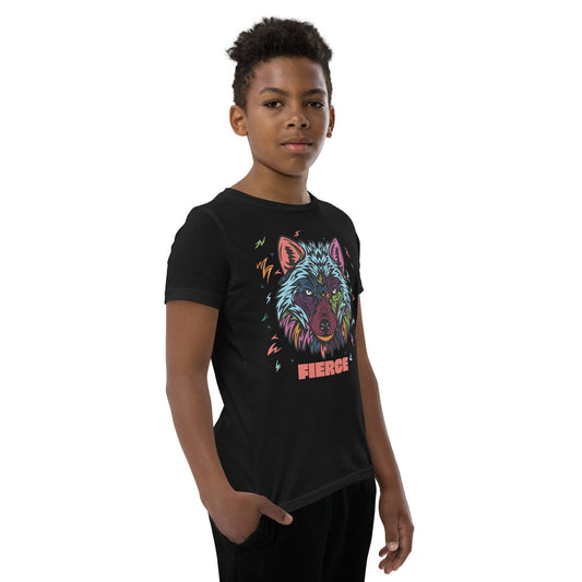 Fierce Wolf 🐺 Kids T-Shirt T-Shirt from Wildly Bright