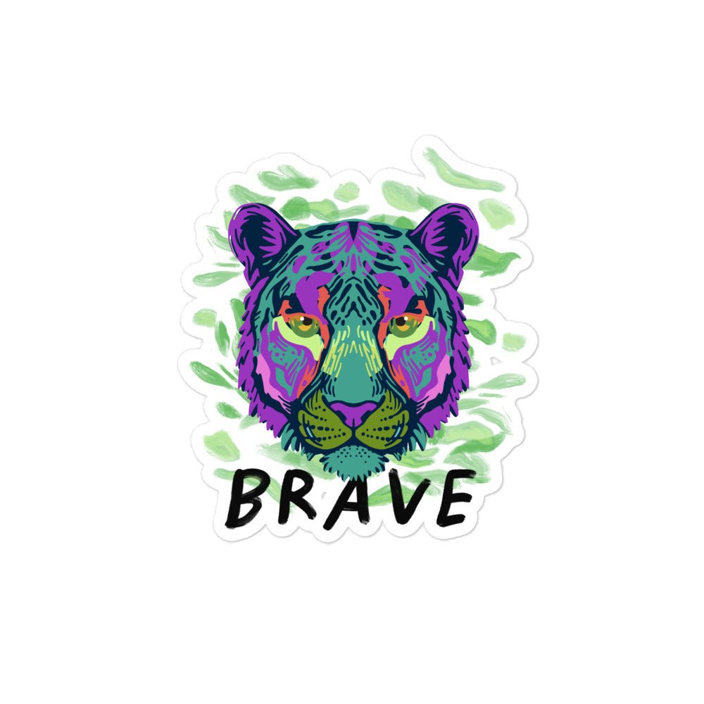 Waterproof Brave 🐅 Sticker Sticker from Wildly Bright
